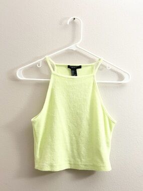 5/$25 🩷 Forever 21 Neon Lime Halter Crop Top